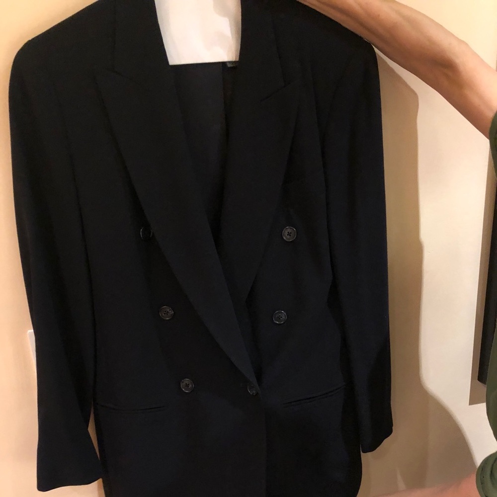 DKNY 100% wool double-breasted blazer